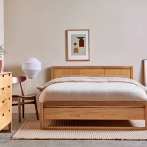 Bruno Bed Frame King American Oak