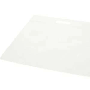 Plastic Carrier Bags Transparent 33.6x33.6 + 6.4cm 75 micron with Grip Seal