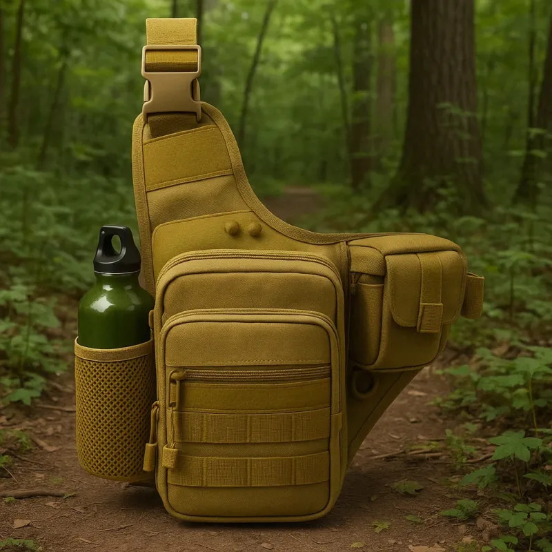 Multi-Pocket Crossbody Compact Hiking Chest Bag - Image 0