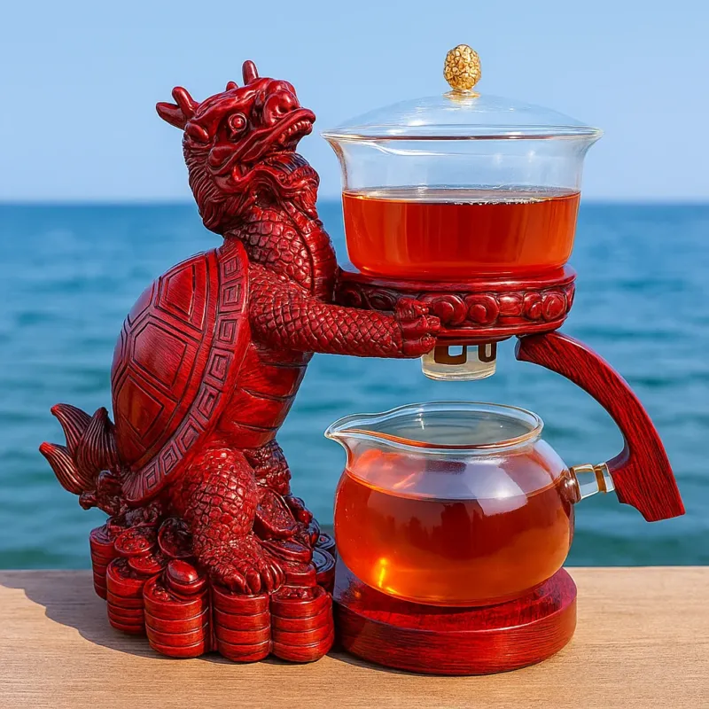 Magnetic Flow Kungfu Turtle Dragon Teapot Infuser - Image 0