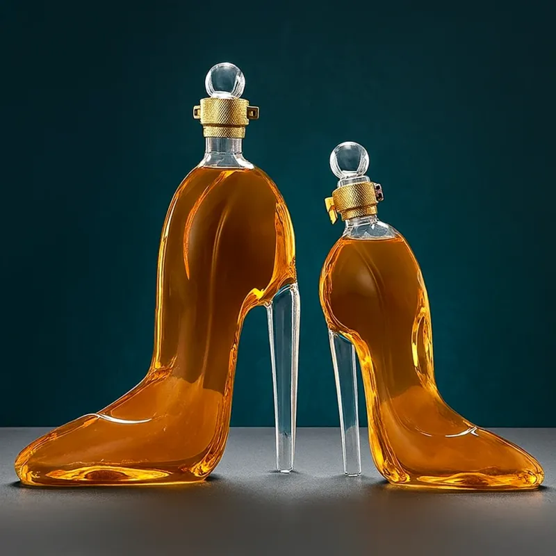 High Heel Fancy Glass Wine Decanter - Image 0
