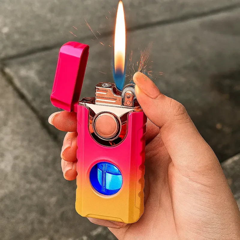 Dual-Fire Metal Windproof Lighter - Image 0