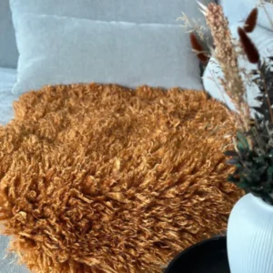 Imiteret lammeskind - Ginger krøl - VIAMAJA.DK
