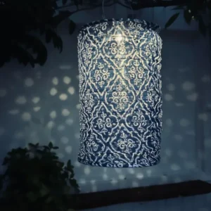 Lampe cylinder med solceller - SUMMER BLUE - VIAMAJA.DK