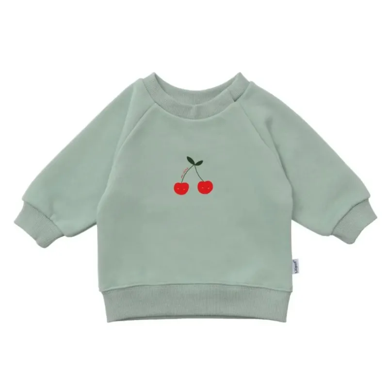 Kinder Sweatshirt mit Print 'Cherry' grün