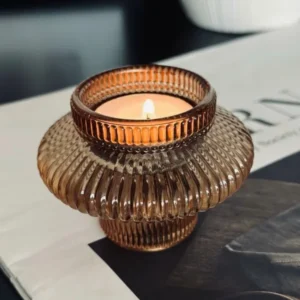 Lysestage vendbar glas - Beige - VIAMAJA.DK