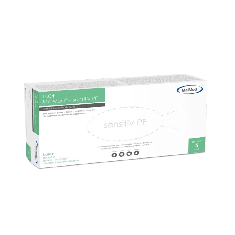 MaiMed sensitiv Latex Einmalhandschuhe puderfrei S