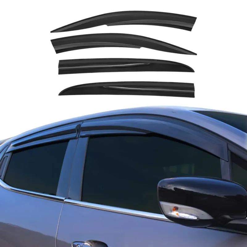 4x Windabweiser Regenabweiser für Renault Megane Schrägheck 2002-2009 Dunkel
