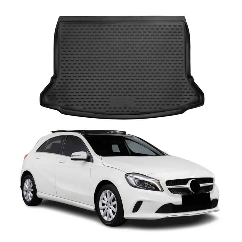 Kofferraummatte Kofferraumwanne für Mercedes A Klasse W176 2012-2018 Schwarz