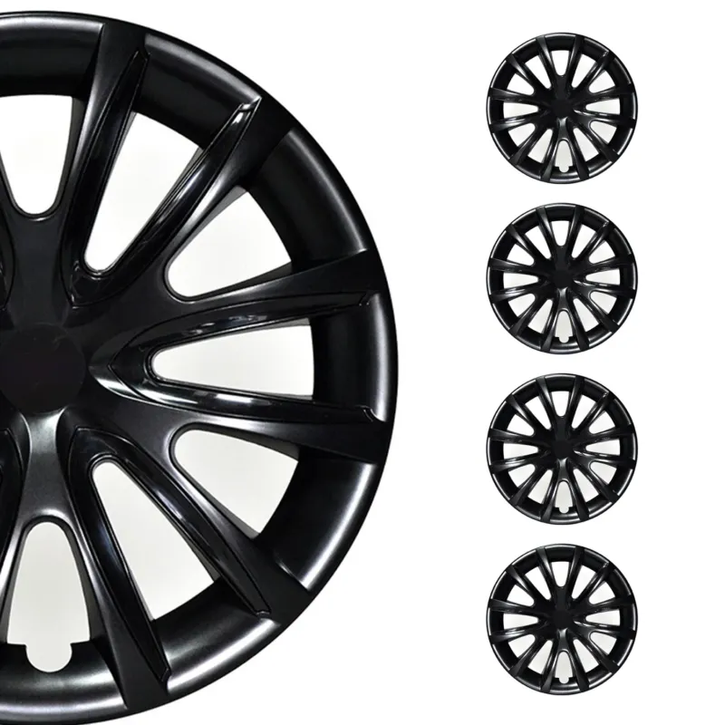 4x 14" Radkappen Radzierblenden Radblenden für VW für Audi Skoda ABS Schwarz