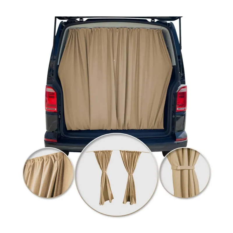 Maß Gardinen Sonnenschutz für Toyota Proace 2013-2026 Heckklappe Vorhänge Beige