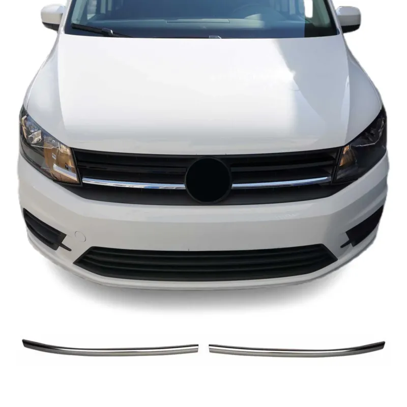 Kühlergrill Leisten Grillleisten für VW Caddy 2015-2020 Edelstahl Chrom 2tlg