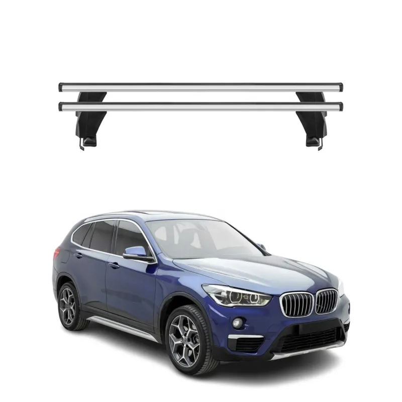 Menabo Dachträger Grundtäger für BMW X1 F48 2015-2022 50kg Alu Silber 2 tlg