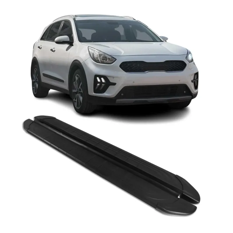 Trittbretter Seitenschweller für Kia Niro I 2017-2022 Aluminium Schwarz 2tlg