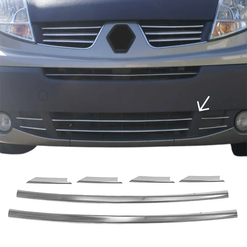 Kühlergrill Leisten Grillleisten für Opel Vivaro 2010-2014 Edelstahl Silber 6tlg