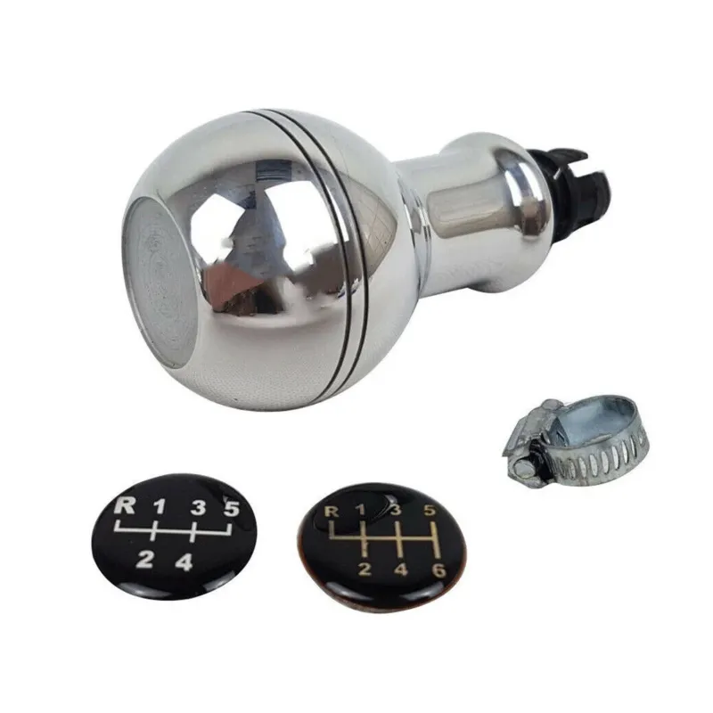 Schaltknauf Schaltknopf für VW Sharan / Tiguan 2007-2026 5/6-Gang Alu Silber