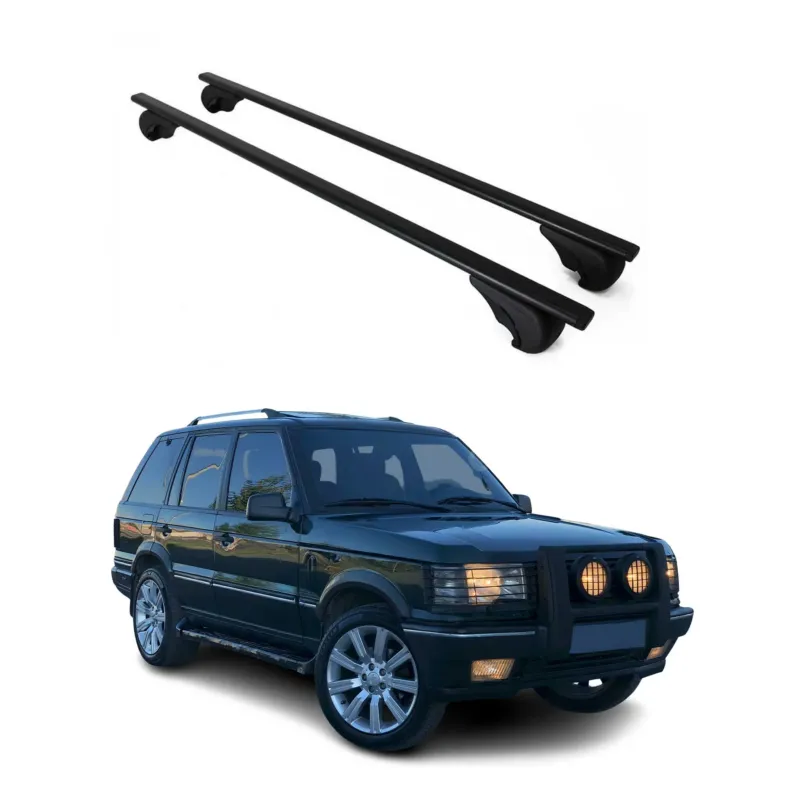 Dachträger Grundträger für Range Rover 1994-2002 75kg Stahl Schwarz 2 tlg