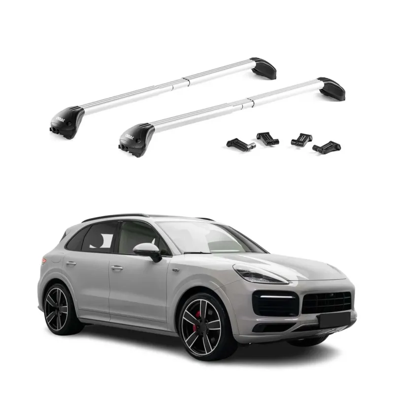 Dachträger Grundtäger für Porsche Cayenne 2019-2026 100kg Alu Silber 2 tlg ABE