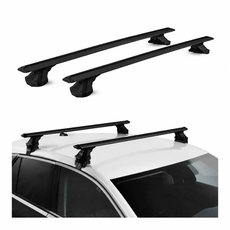 Dachträger Querträger für Opel Agila B 2008-2014 Aluminium 2 Stück TÜV Schwarz