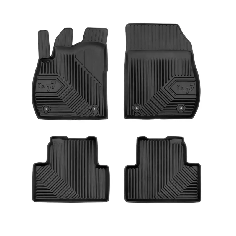 Fußmatten Gummimatten No.77 für Opel Zafira C 2012-2019 TPE Schwarz 4 Teile