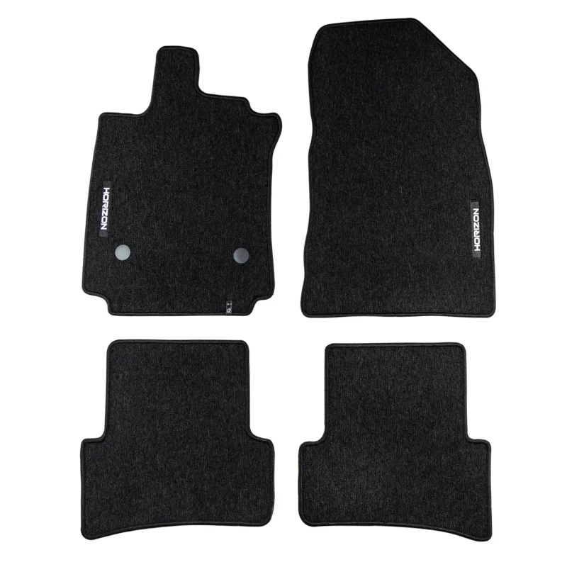 Velours Fußmatten für Renault Clio IV 2012-2020 Autoteppich Schwarz 4 teile