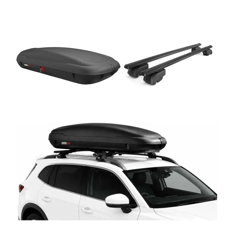 Carbonlook Dachbox 400L + Alu Dachträger Ford Kuga III 2019-2026 Schwarz