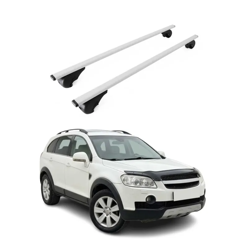 Dachträger Grundträger für Chevrolet Captiva 2006-2018 Stahl Silber 2tlg