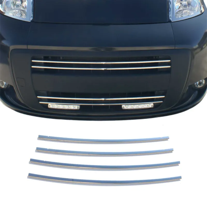 Kühlergrill Leisten Grillleisten für Citroen Nemo 2008-2021 Edelstahl Chrom 4x