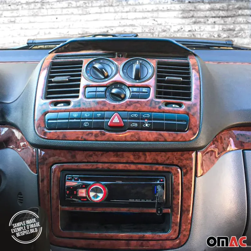 Innenraum Dekor Cockpit für Opel Vivaro A 2001-2010 Wurzelholz Optik 24tlg