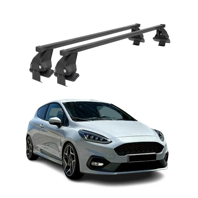 Menabo Dachträger Grundtäger für Ford Fiesta ST-Line 2018-2023 50kg Schwarz 2x