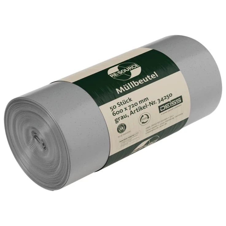 DEISS RE:SOURCE® Müllbeutel aus LDPE 60 Liter, grau Variante 1
