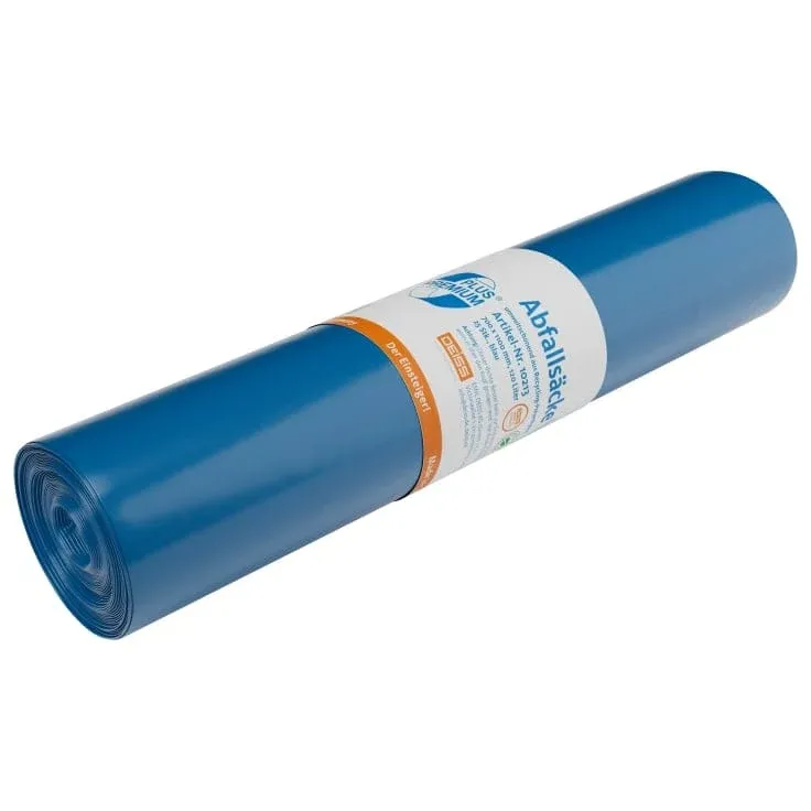 DEISS PREMIUM PLUS Müllsack 120L blau „Einsteiger“ Typ 60 1 Karton = 10 Rollen á 25 Saecke á 250 Saecke
