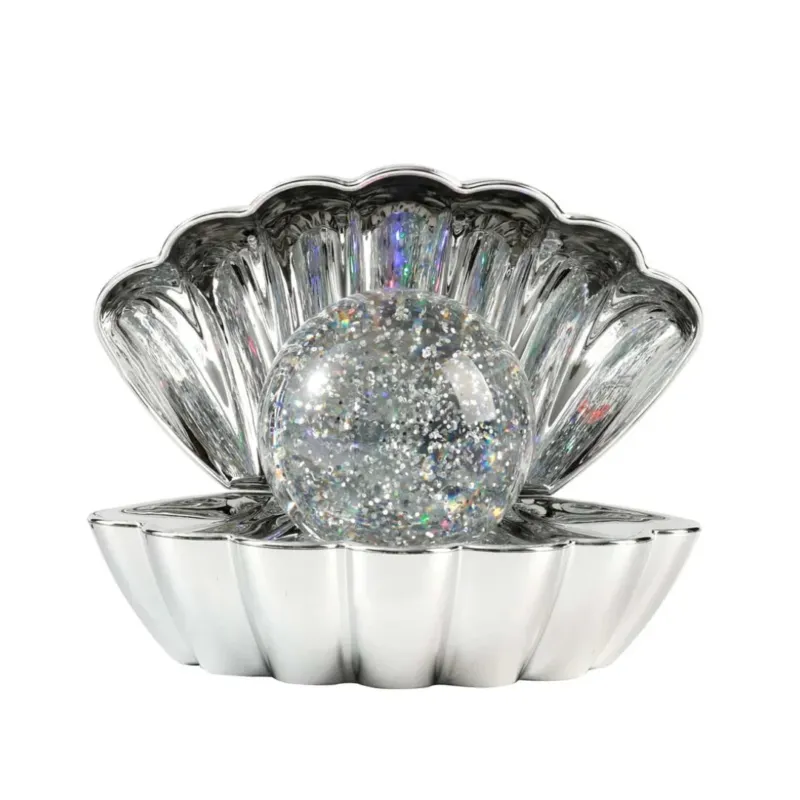 Stimmungslicht 'Silberne Muschel-Lampe'