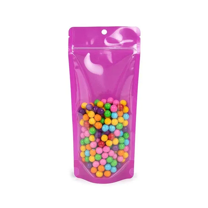 Stand Up Pouch Neon Purple 10.8x6x23.8 cm w/ Hang Hole