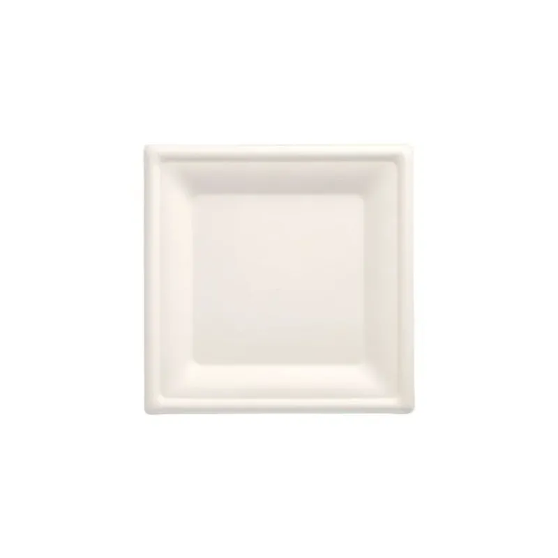 Papstar Pure Teller Zuckerrohr, quadratisch, 20 x 20 cm