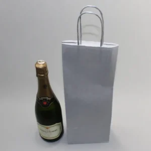 Carrier Bags for Bottles Silver 14x8x39cm Kraft 110 g/m