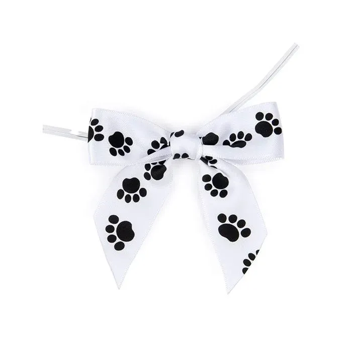 Bows Pre-tied Paw Print 8,9cm