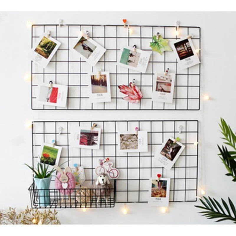 Iron Grid Home Wall Decoration Organizer - Image 0