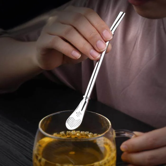 Stainless Steel Tea Straw Spoons - Image 0