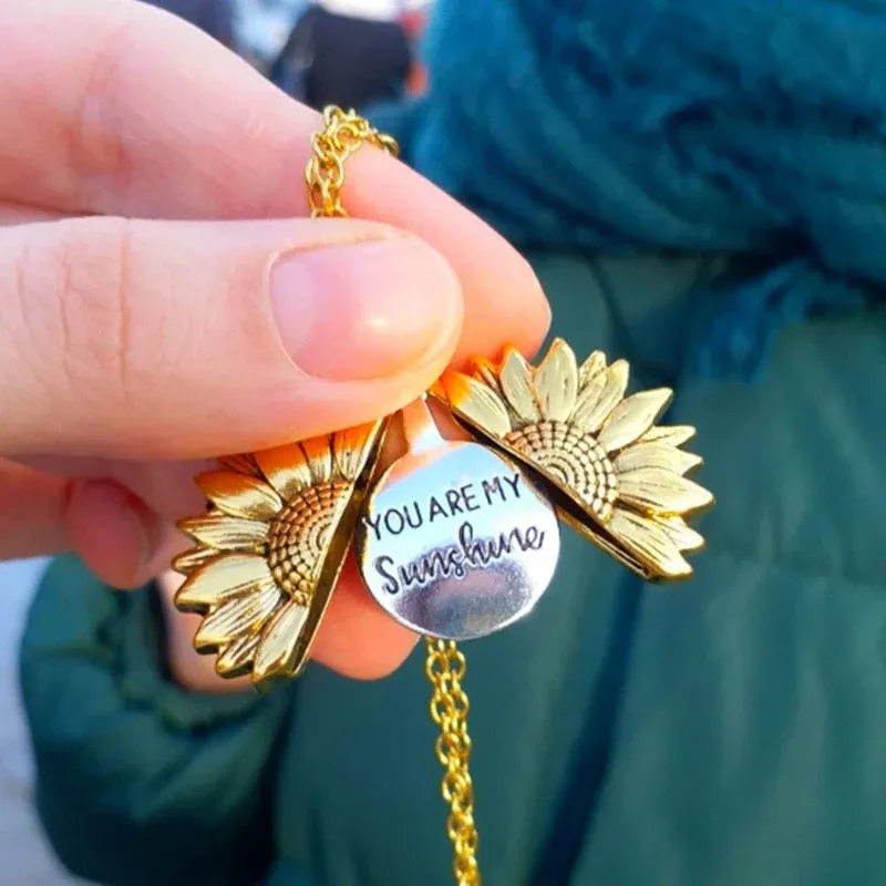 You Are My Sunshine Sunflower Creative Necklace - Image 0