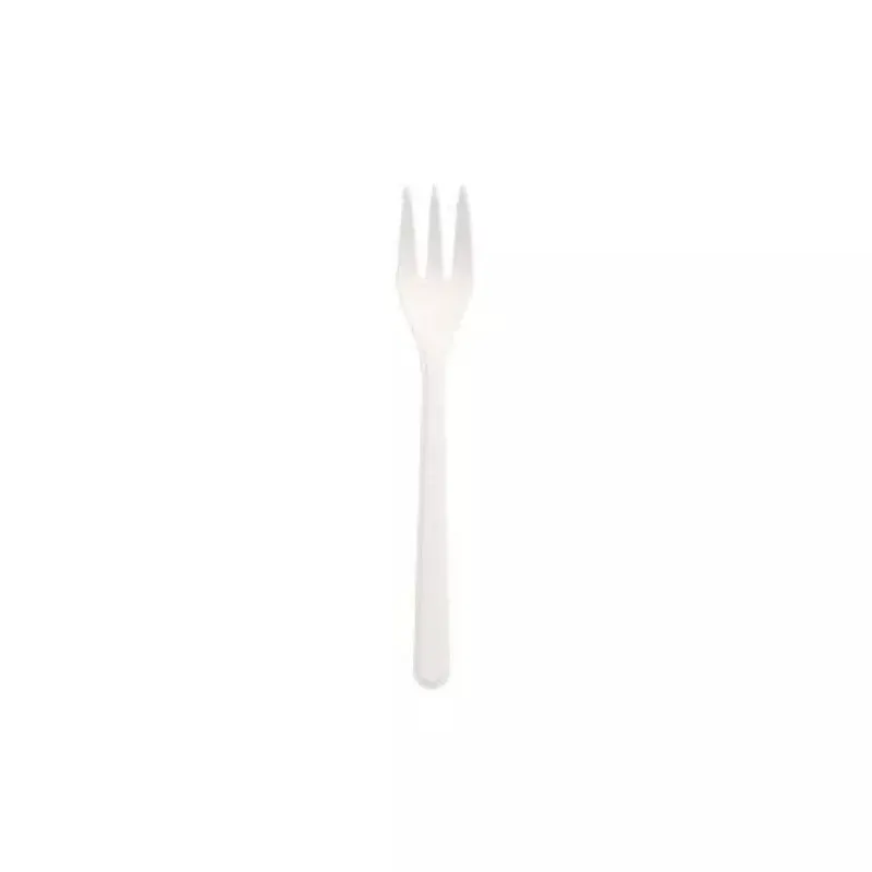 Snackgabeln, Bio-PP, extra stabil, 13 cm 1 Karton (20 Packungen × 50 Stück), Weiß