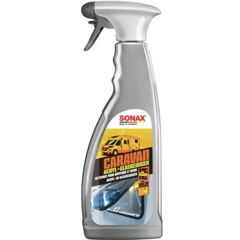 SONAX CARAVAN Glasreiniger, streifenfrei – 0,75 Liter - Sprühflasche
