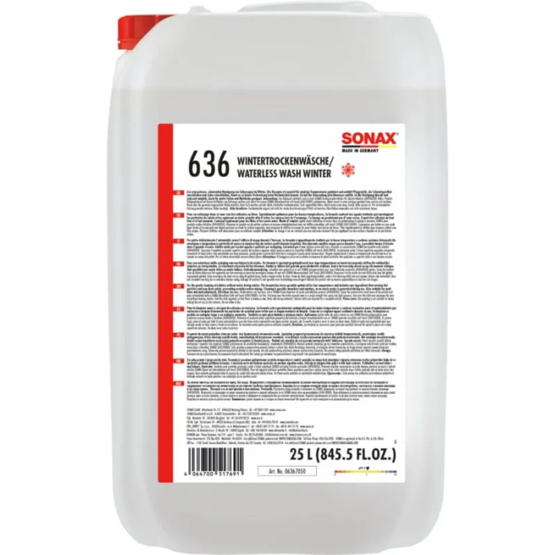 SONAX WinterTrockenWäsche, schonend – 25 Liter - Kanister