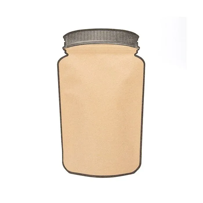 Mason Jar Shaped Pouch Kraft 15,2x7,9x25,4 cm