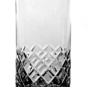 Trinkbecher Karo 300 ml Wasserglas Saftglas Bleikristallglas klar