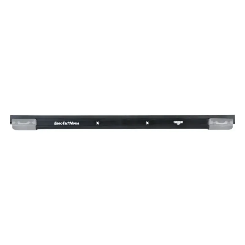 Schwarzer unger ergotec ninja scheibenwischer mit transparenter kappe und weißem logo aluminium schiene ac
