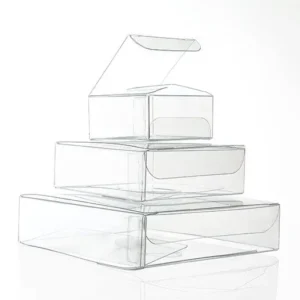 Plastic Gift Boxes 7.6x7.6x17.8cm Crystal Clear