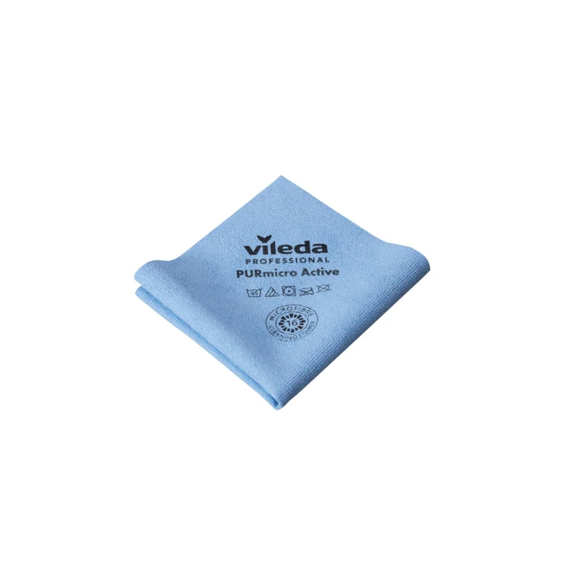 Vileda Professional PURmicro Active, beschichtetes Microfasertuch Blau