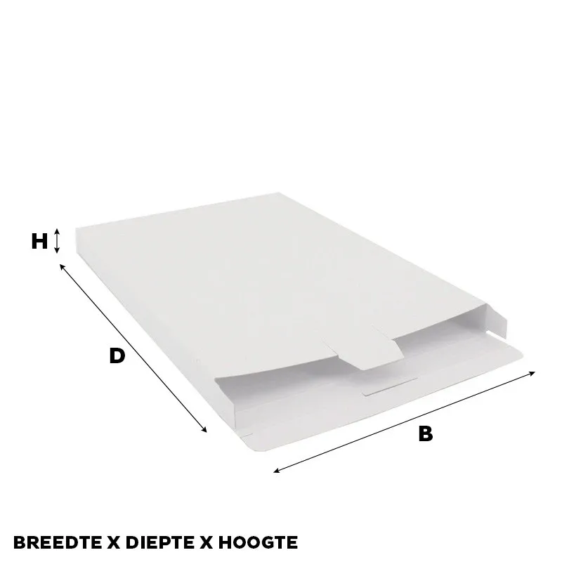 Shipping cartons 24x35x2,9cm White (50 pcs)