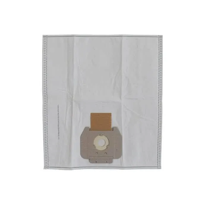 Vlies-staubsaugerbeutel super-flo hd mit weißem papierstaubbeutel, beiger kartoneinlage und grauem kunststoffrahmen